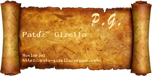Pató Gizella névjegykártya
