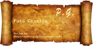 Pató Gizella névjegykártya