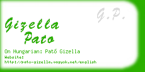 gizella pato business card